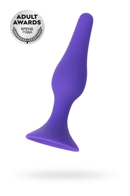 Анальная втулка A-Toys by TOYFA Bomp, силикон, фиолетовый, 12,5 см