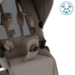Детская коляска Maxi-Cosi Fame 3 в 1 с автокреслом CabrioFix Essential black Twillic Truffle/Трюфель(беж)