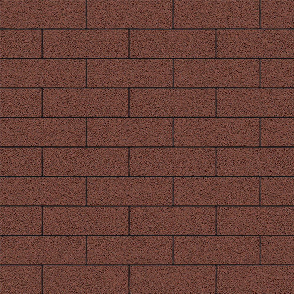 Тротуарная плитка ПРЯМОУГОЛЬНИК 300х100 мм - Гранит Красный