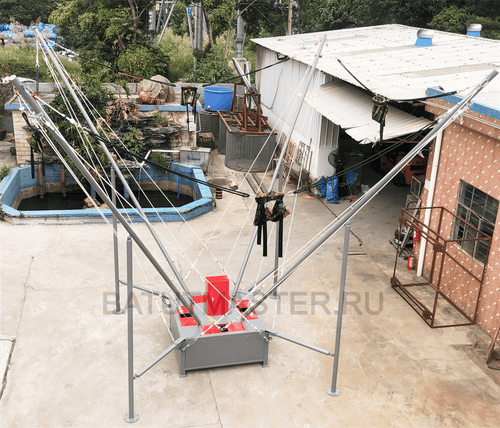 Батут-банджи «Полёт 4», 4-местный, 7,5×7,5×7 м