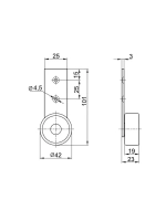 Роликовая опора для мебели c колесом D 42 мм, 2 шт