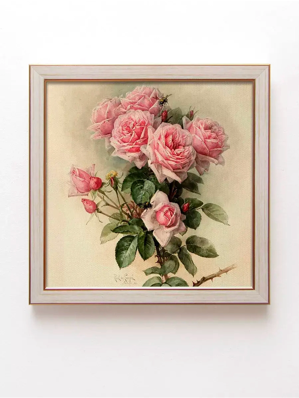 Картины на стену интерьерная на холсте 4 шт, 23*23 см