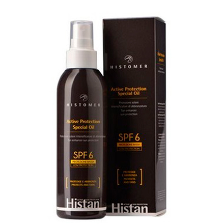 Солнцезащитное масло-бронзатор для лица и тела SPF 6 ACTIVE Histan PROTECTION OIL SPF 6 HISTOMER (Хистомер) 200 мл