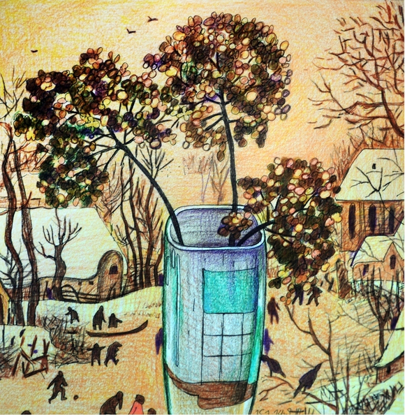 Репродукция на фотобумаге "Зима в Берлине"