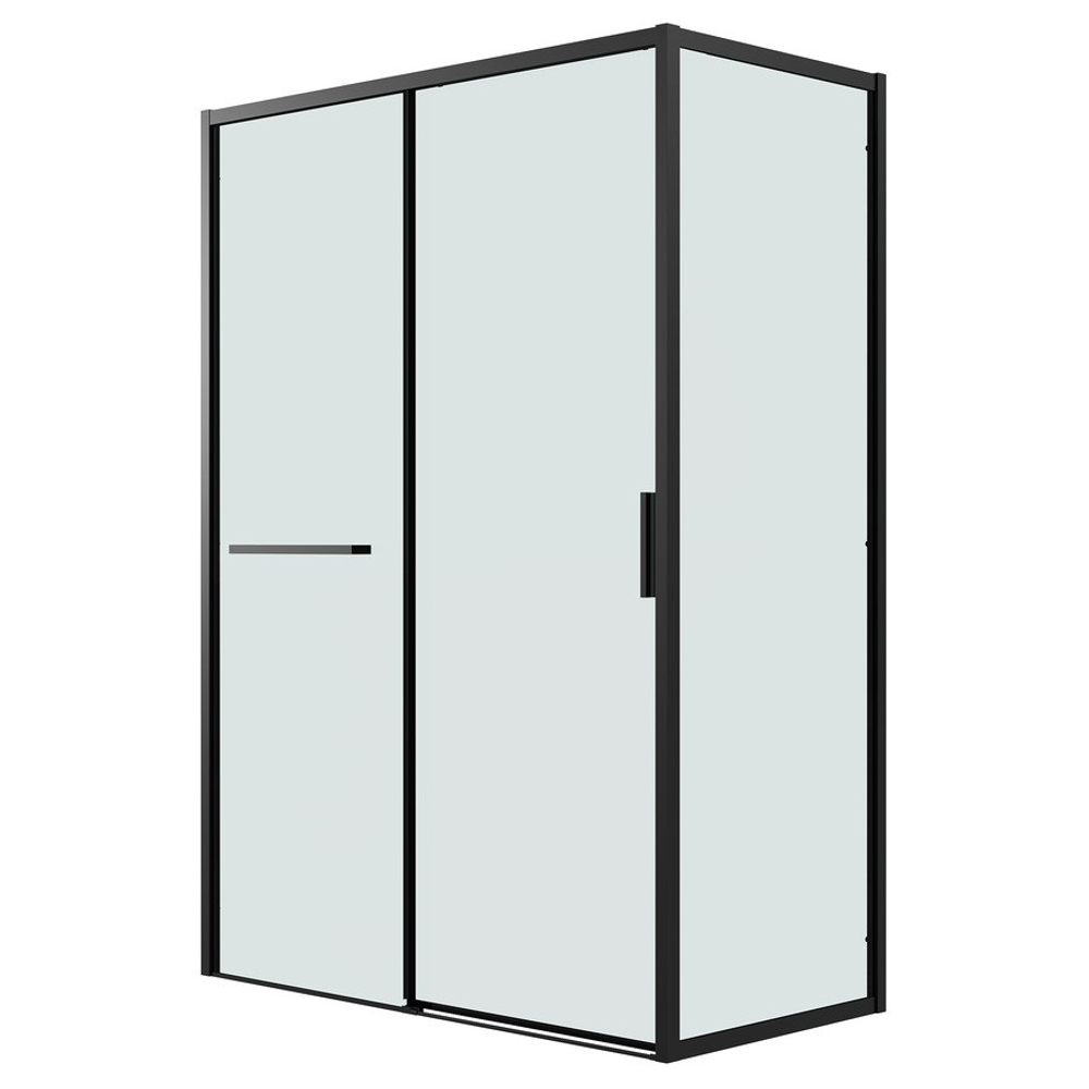 Душевое ограждение Grossman Style 100.K33.05.100.21.00-200.K33.05.100.21.00 (100х100х195) раздвижная,черный матовый,стекло прозрачное,2 места
