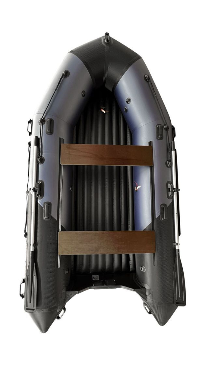 Надувная лодка ПВХ, Хантер 350 Про Спорт НДНД, синий/карбон