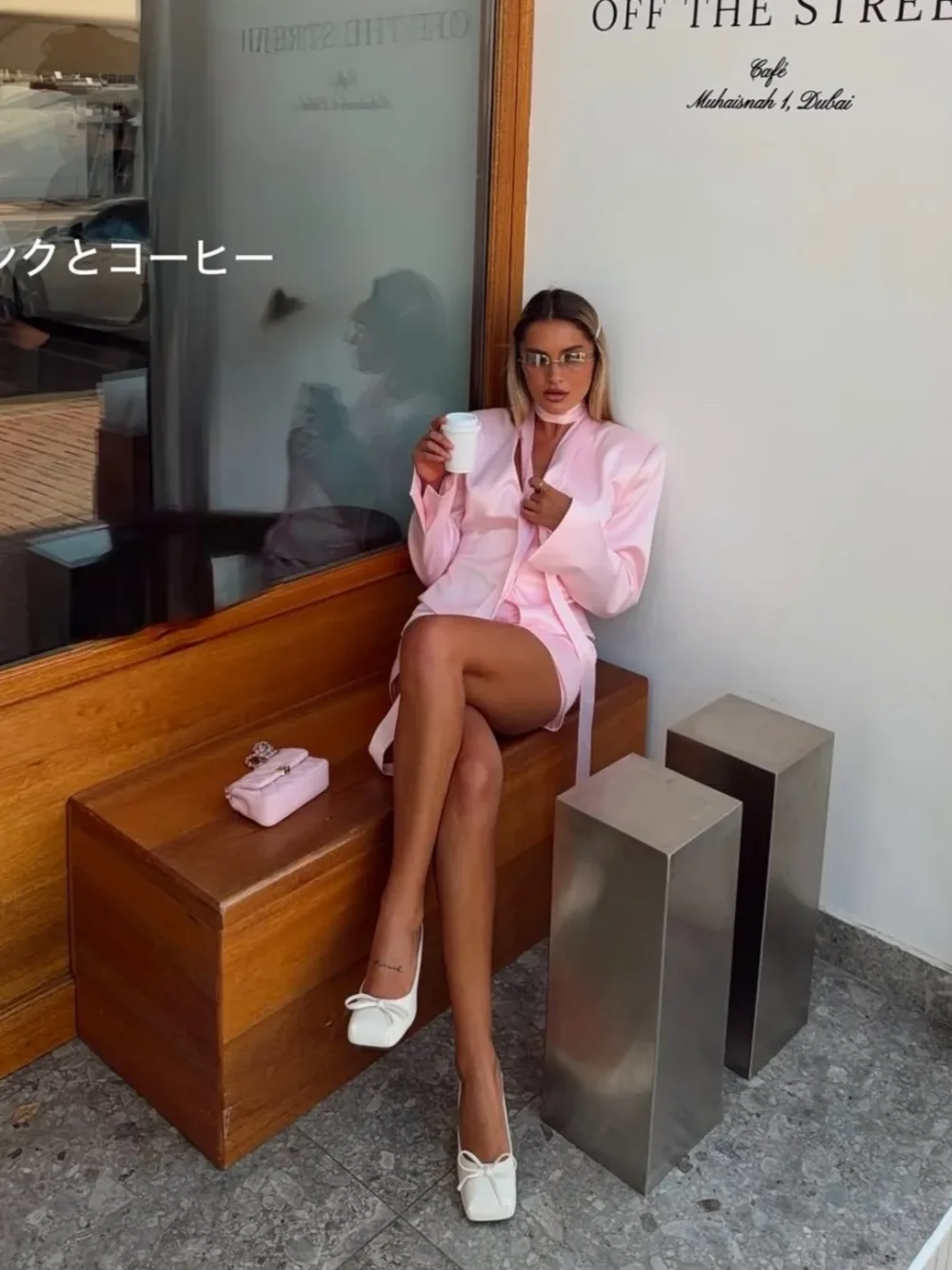 Юбка-шорты из сатина, Розовый