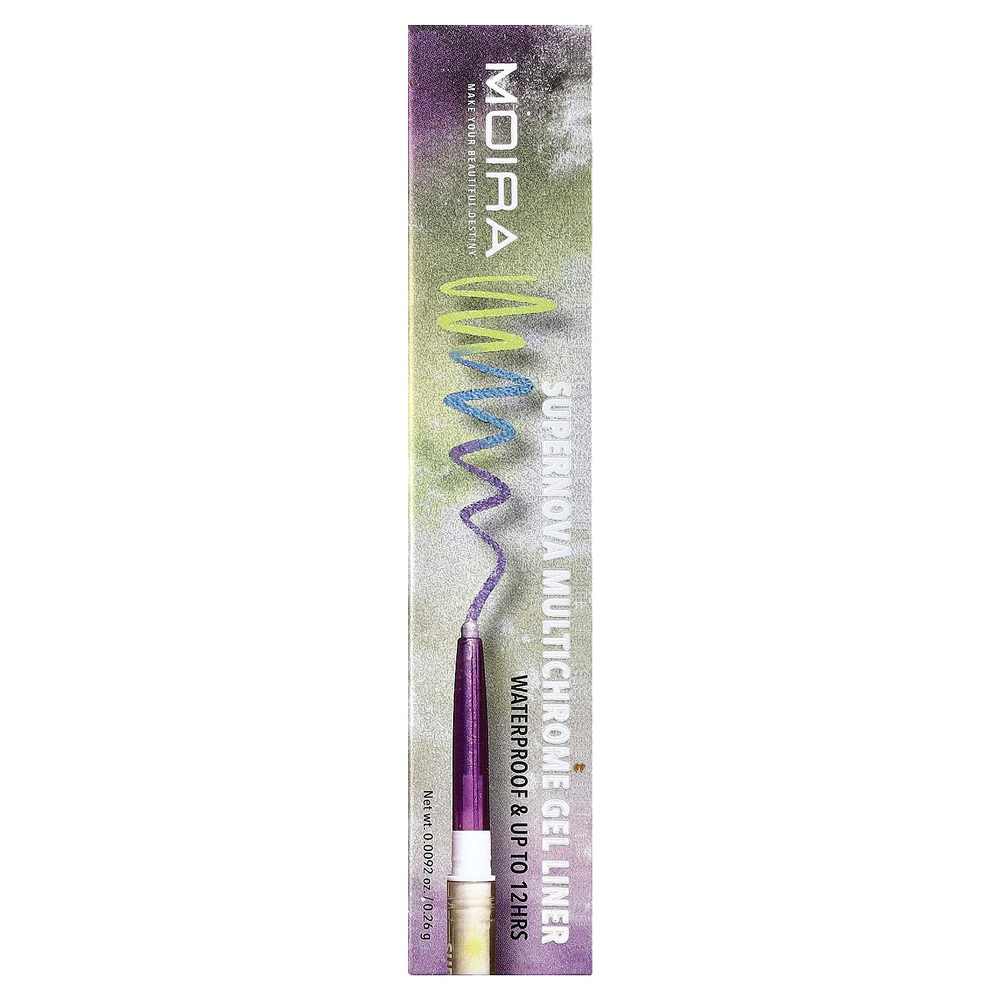 Moira Beauty, Supernova, водостойкая гелевая подводка с мультихромом, Supernova, оттенок 10 Ultra, 0,26 г (0,0092 унции)