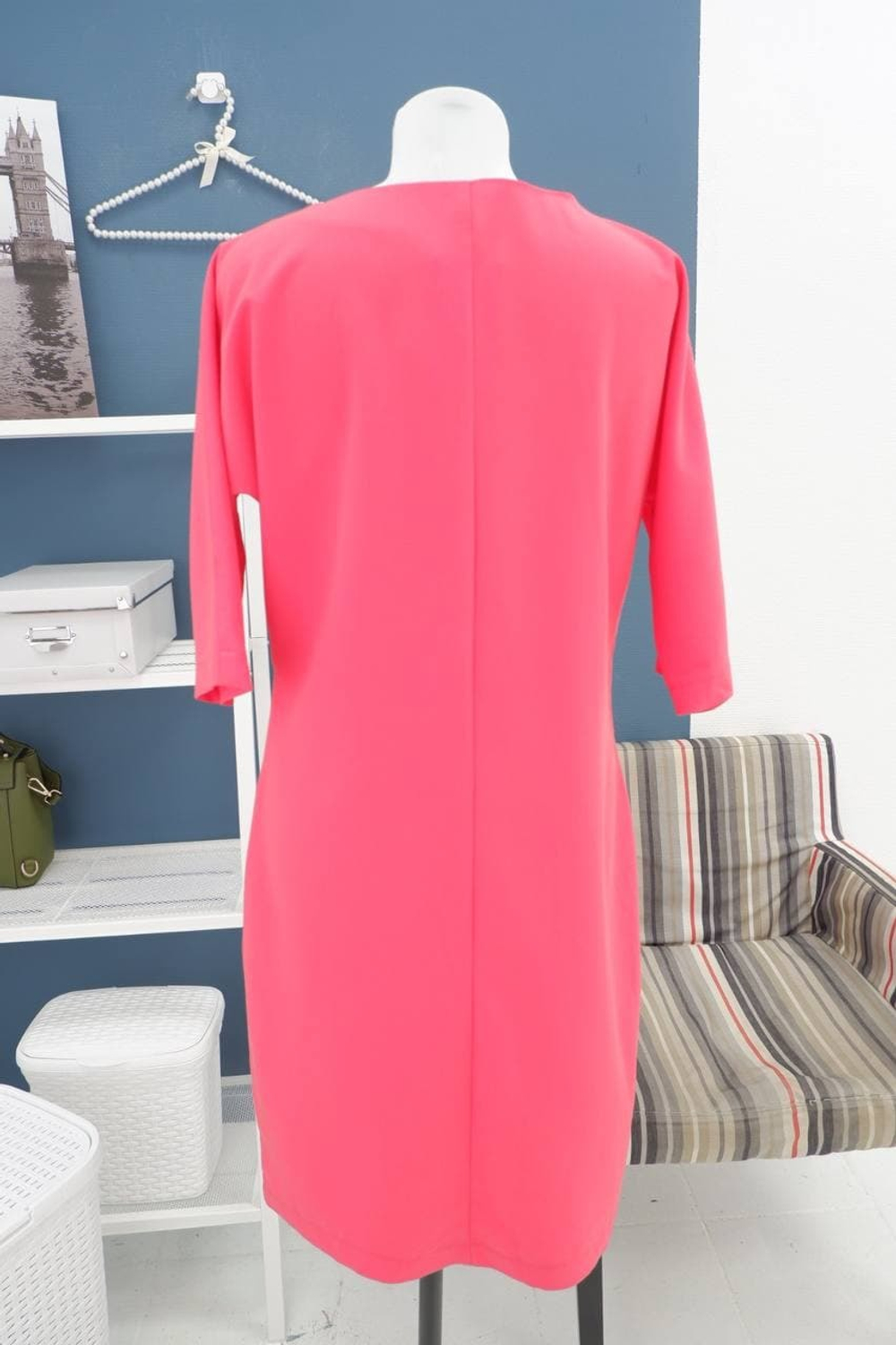 Платье DENIZA коралловое свободного кроя 44 размер, новое