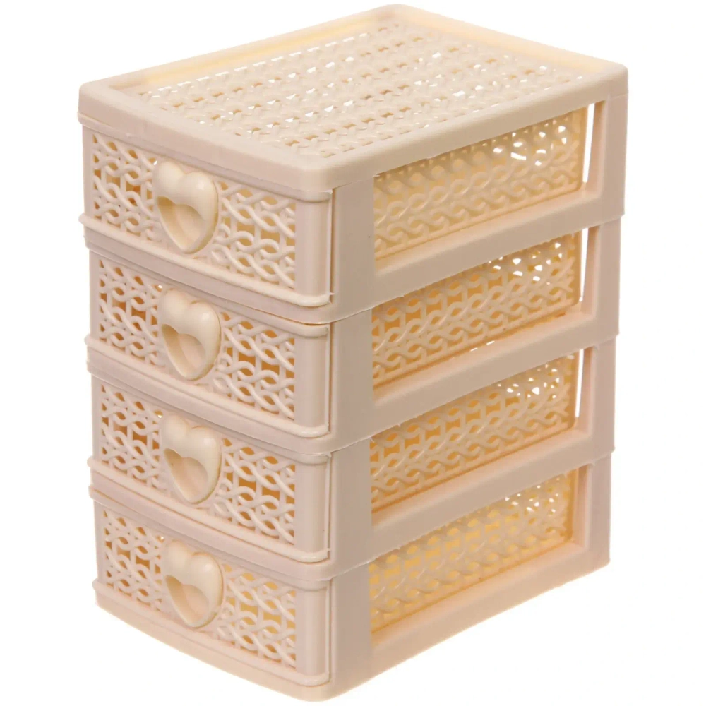 Комод малый «ПАЛЕРМО», цвет бежевый, 4 отделения, 13*9*15см