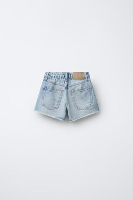 ZARA ДЖИНСОВЫЕ ШОРТЫ, ГОЛУБОЙ