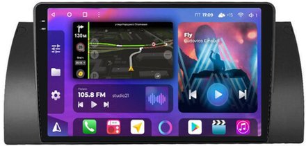 Магнитола для BMW X5 (E53) 2000-2007, 5 (E39) 1996-2003 - FarCar 395/707M на Android 13, QLED+2K, TS10, CarPlay, 4G SIM-слот