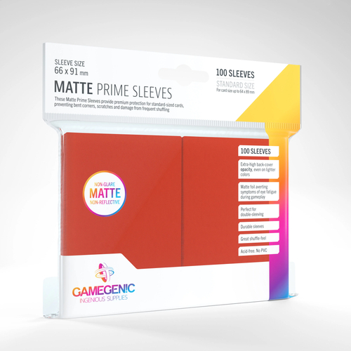 Протекторы для карт Matte Prime Sleeves Red (100)