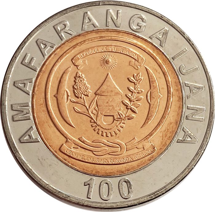 100 франков 2007 Руанда AU-UNC