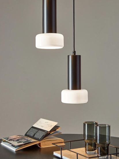 Светильник подвесной каскадный fungus, D15х25 см, 3 плафона, белый/черный