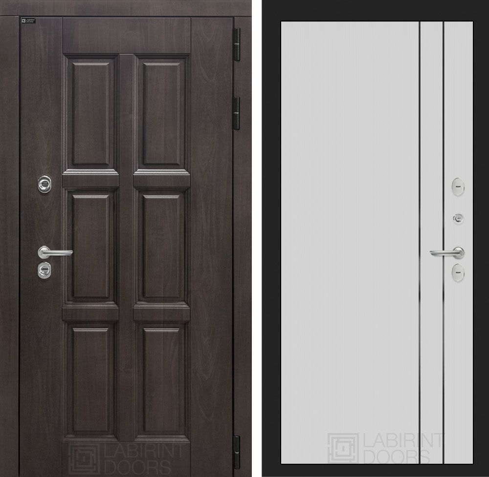 Входная дверь Лабиринт Лондон - 10 Белый софт рельеф с терморазрывом