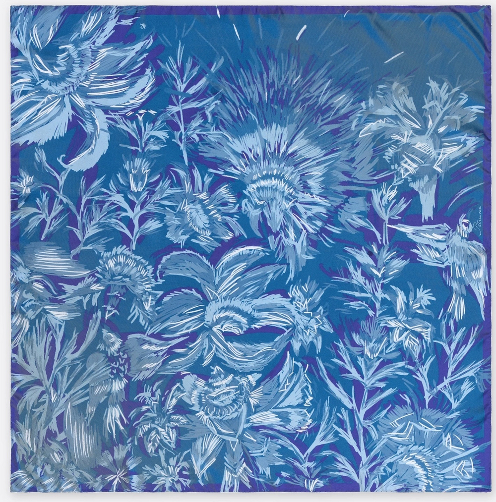 Платок 90х90 Petrusse Triomphe Lena Soie Bleu