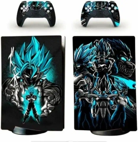 Наклейка для консоли PS5 DRAGONBALL Защитная пленка на консоль и контроллеры Sony PlayStation 5