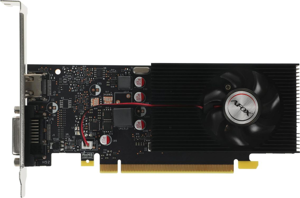 Видеокарта AFOX NVIDIA  GeForce GT 1030 AF1030-2048D5L7 2ГБ GDDR5, Low Profile,  Ret