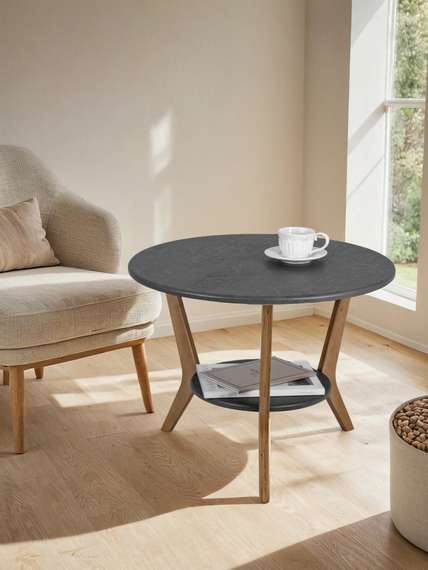 Стол журнальный BeautyStyle 13 серый бетон/бук