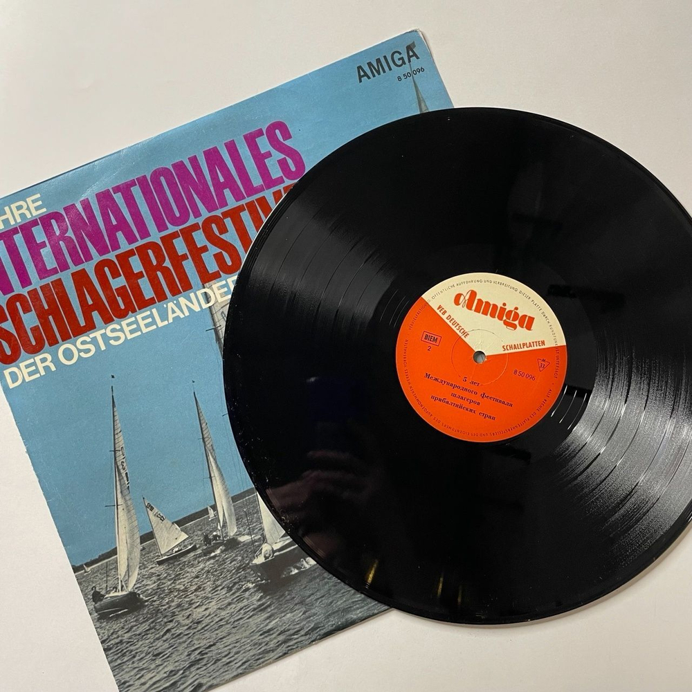 Винтажная виниловая пластинка LP Сборник Jahre Internationales Schlagerfestival Der Ostseelander (ГДР 1967)