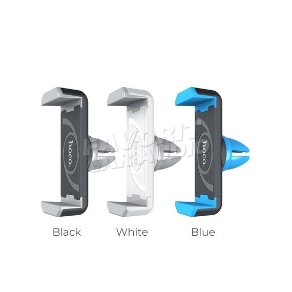 Держатель HOCO CPH01 пластик воздуховод белый серая вставка