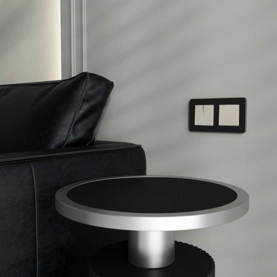 Перекрестный выключатель двухклавишный (дымчатый) W1223004/ a069460