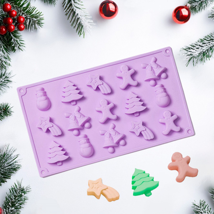 Форма для шоколада 15 ячеек "Елочки-иголочки" 30*17,3*1,3см