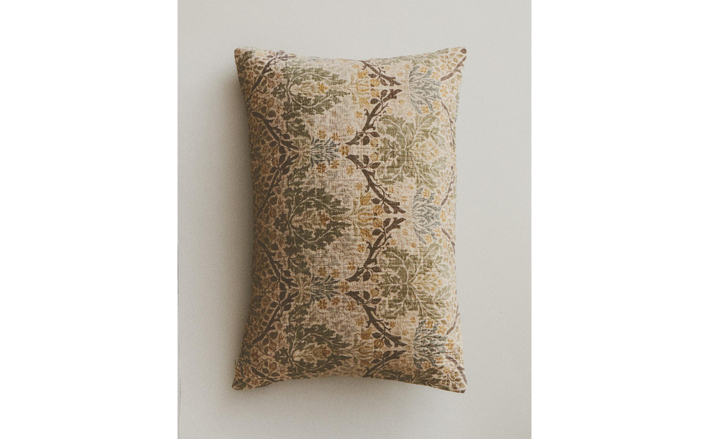 Zara Home наволочка декоративная из хлопка, зелёный, 30x50 см