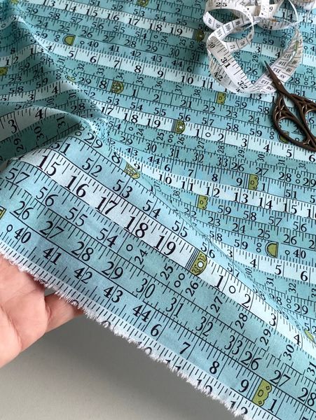 ЛИНЕЙКИ ЗЕЛЕНЫЕ 100%  хлопок, отрез 50 см, Handmade Fabrics 2