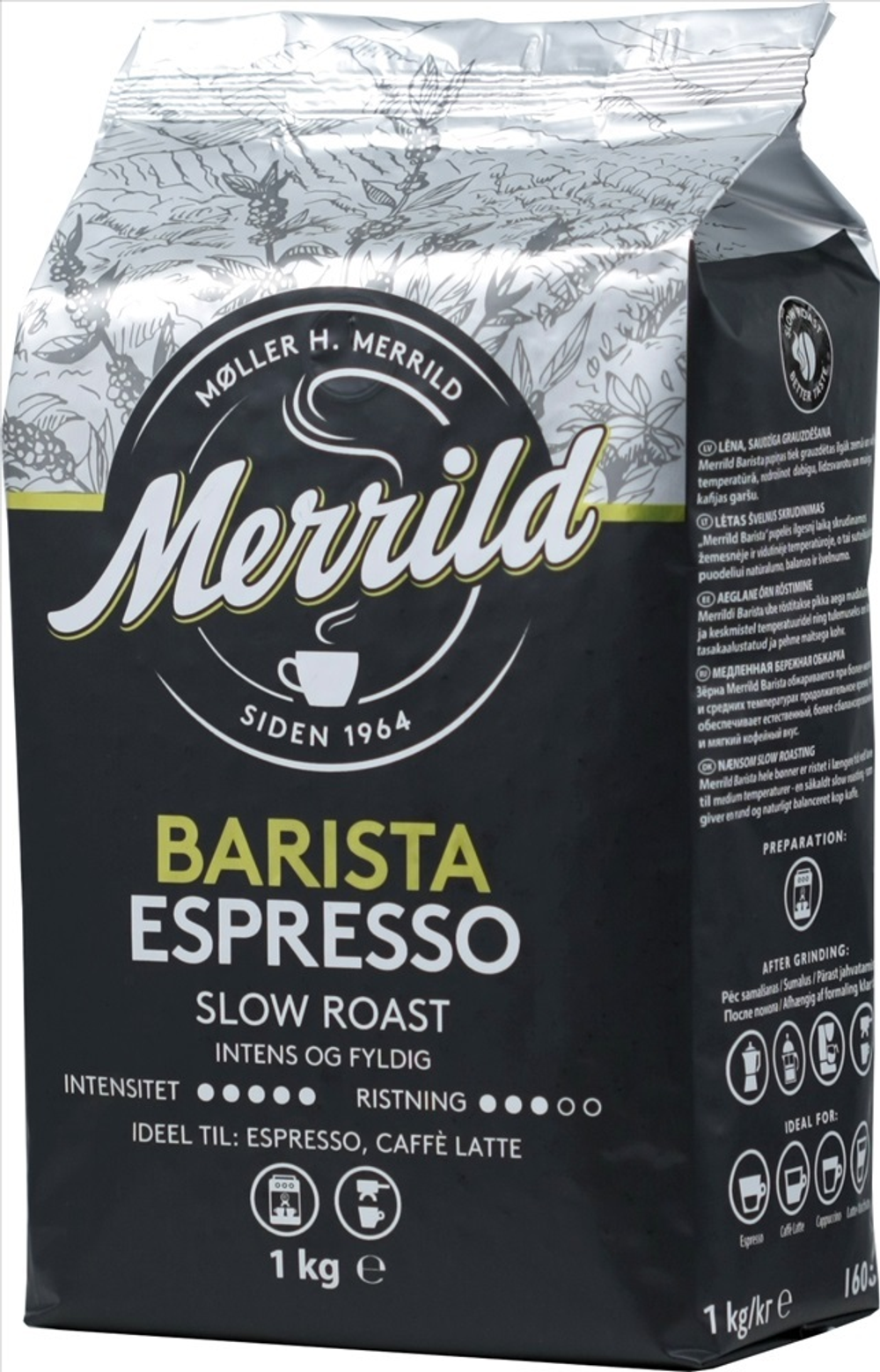 Кофе в зернах Merrild Barista Espresso, 1 кг (Меррилд)