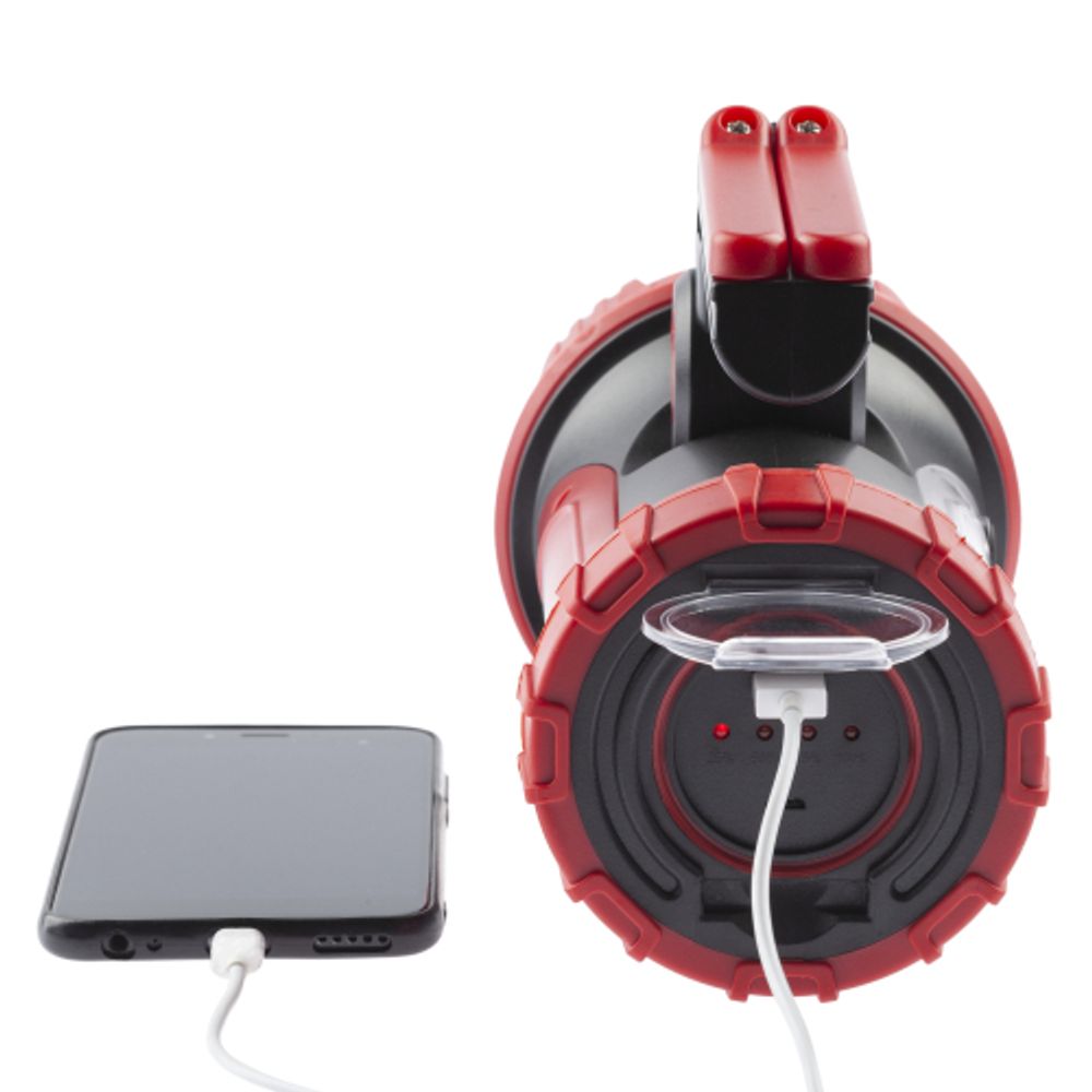 Светодиодный фонарь ЭРА PA-704 прожекторный аккумуляторный IP65 powerbank поворотная рукоять с раскладными подставками | Прожекторные фонари