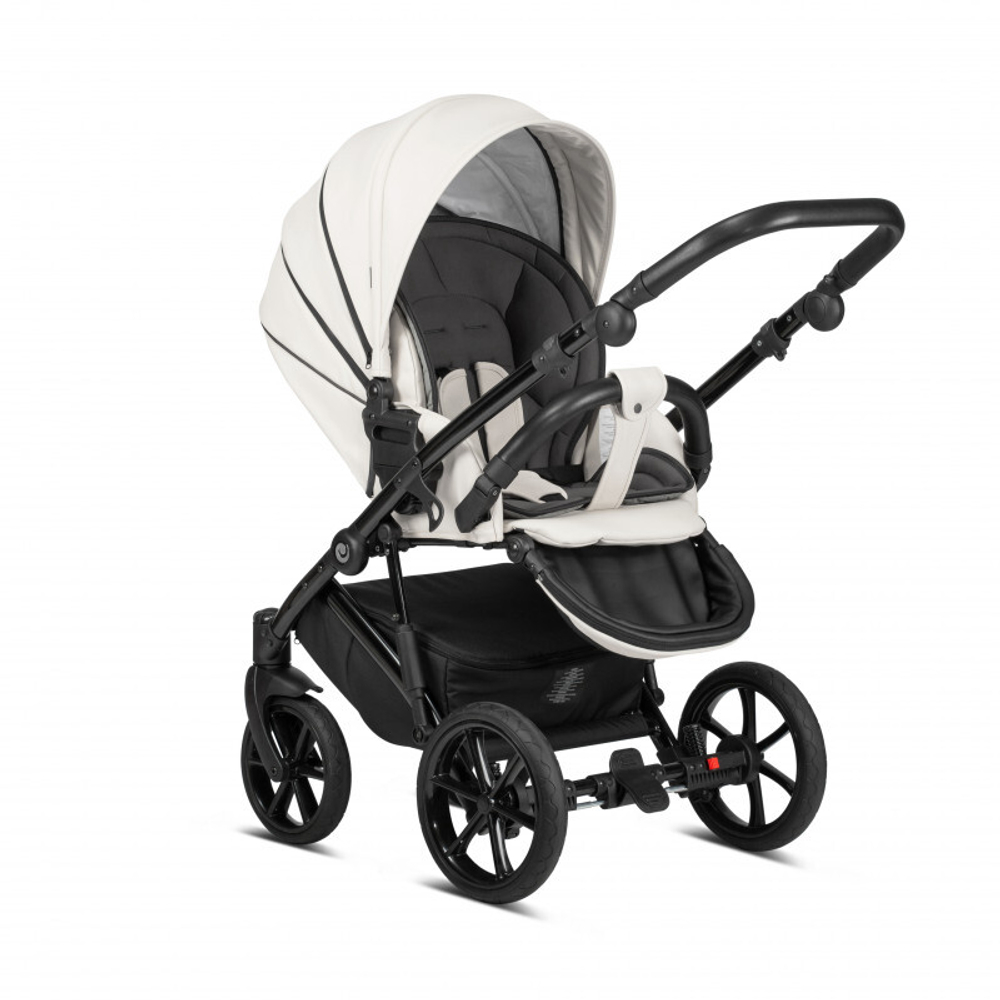 Коляска 2 в 1 Tutis Viva Life New 2020 №085 (Белая эко-кожа)
