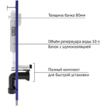 Комплект унитаза WeltWasser Merzbach 041 MT-BL 10000008255 с инсталляцией Berges Novum L5 040215 с сиденьем Микролифт и Черной матовой клавишей смыва