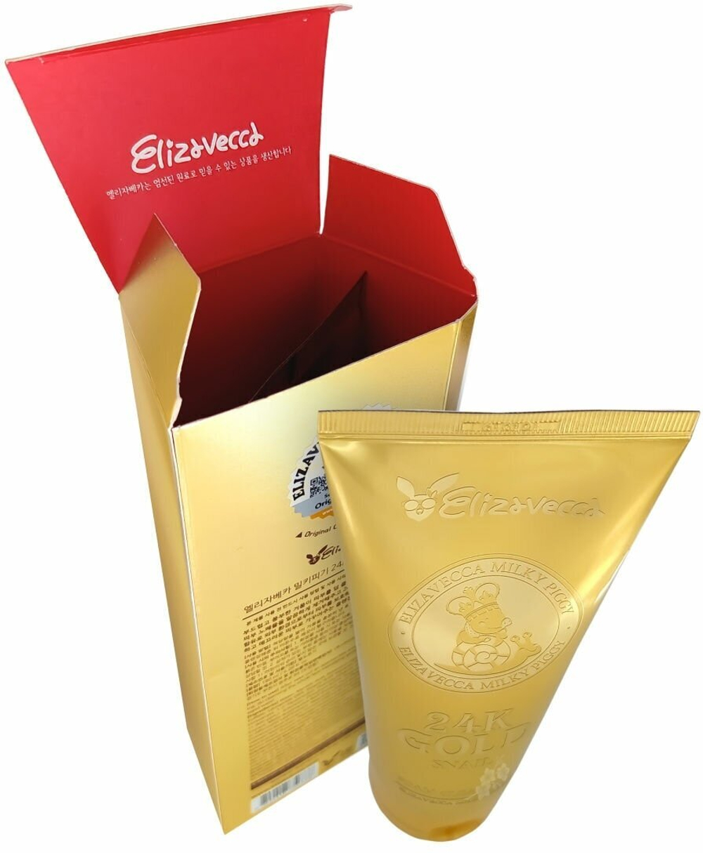 Пенка для умывания с муцином улитки и золотом Elizavecca 24k Gold Snail Cleansing Foam