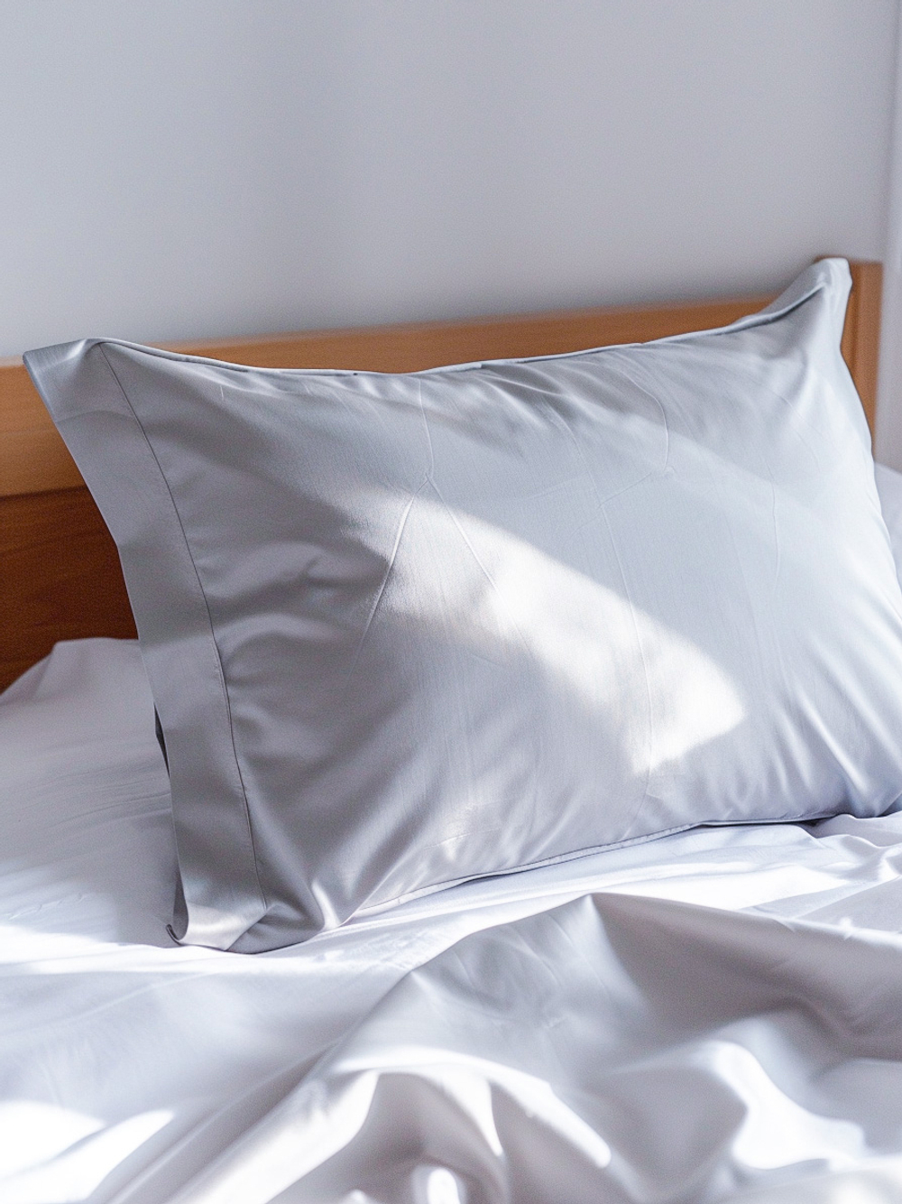 Наволочки сатин светло-серые купить в интернет-магазине BLANKET