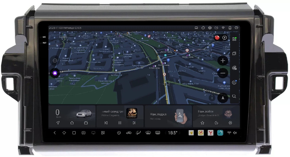 Магнитола для Toyota Fortuner 2015-2022 - Carmedia OL-9699 QLed+2K, Android 13, UIS7870 (DUDU7), CarPlay, SIM-слот