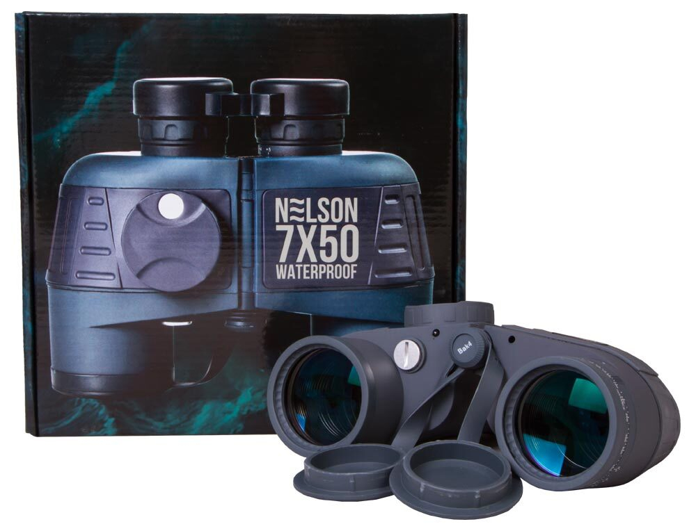 Бинокль Levenhuk Nelson 7x50 с сеткой и компасом