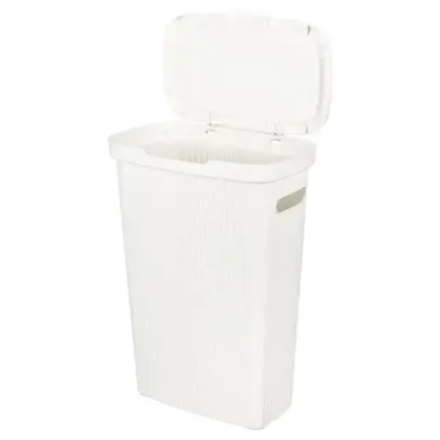 КОРЗИНА ДЛЯ БЕЛЬЯ VELVET, 450*290*630ММ, 45Л (Белый)