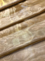 Ткань однотонная Микровуаль коричневое золото с утяжелителем, арт. 323995