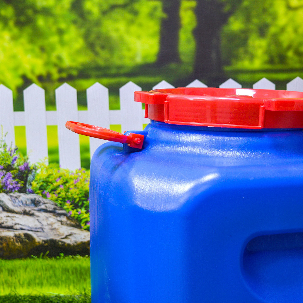 Бочка 40л Дачная квадратная цветная