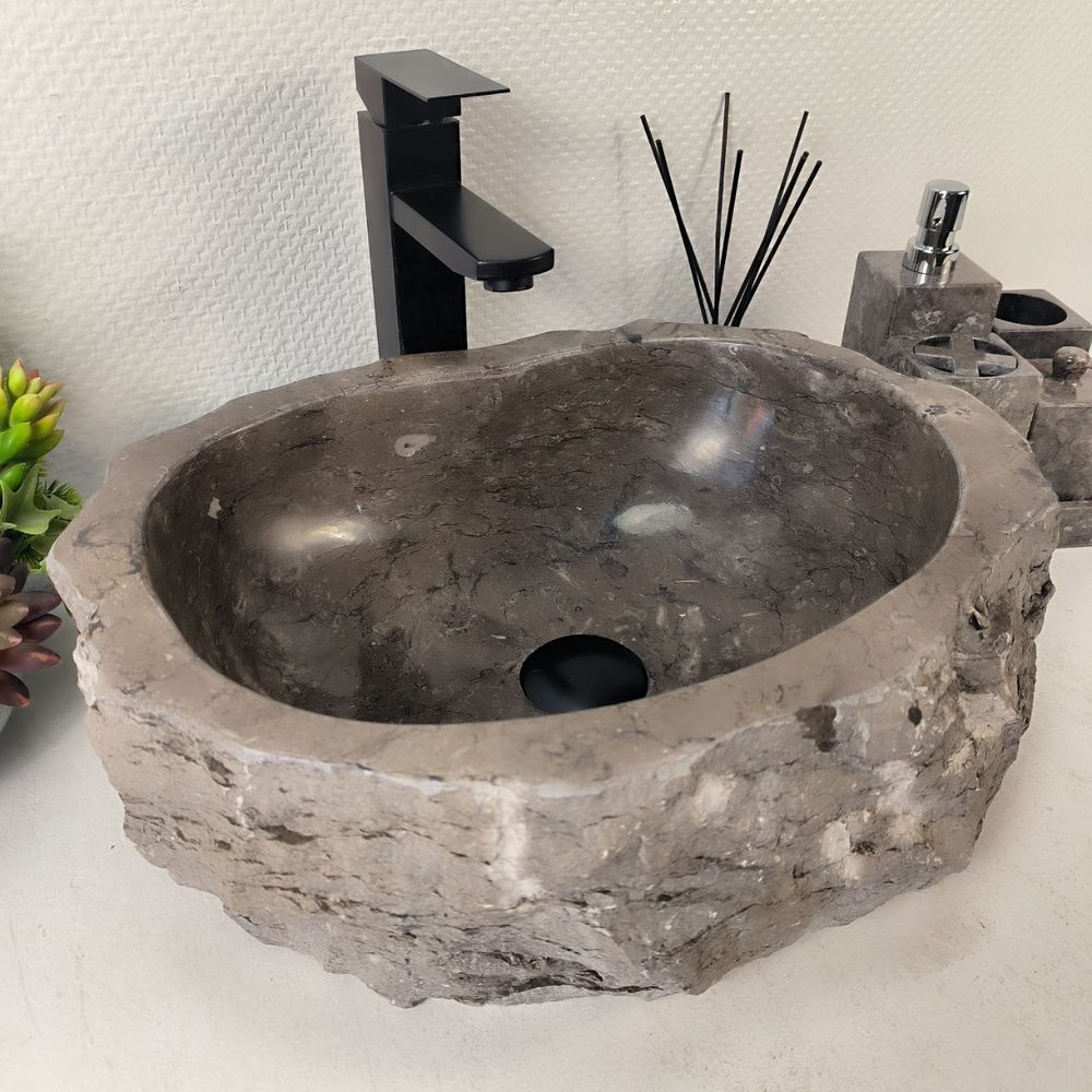 Раковина из мрамора Erozy Grey EM-65320 45*36*15 0890