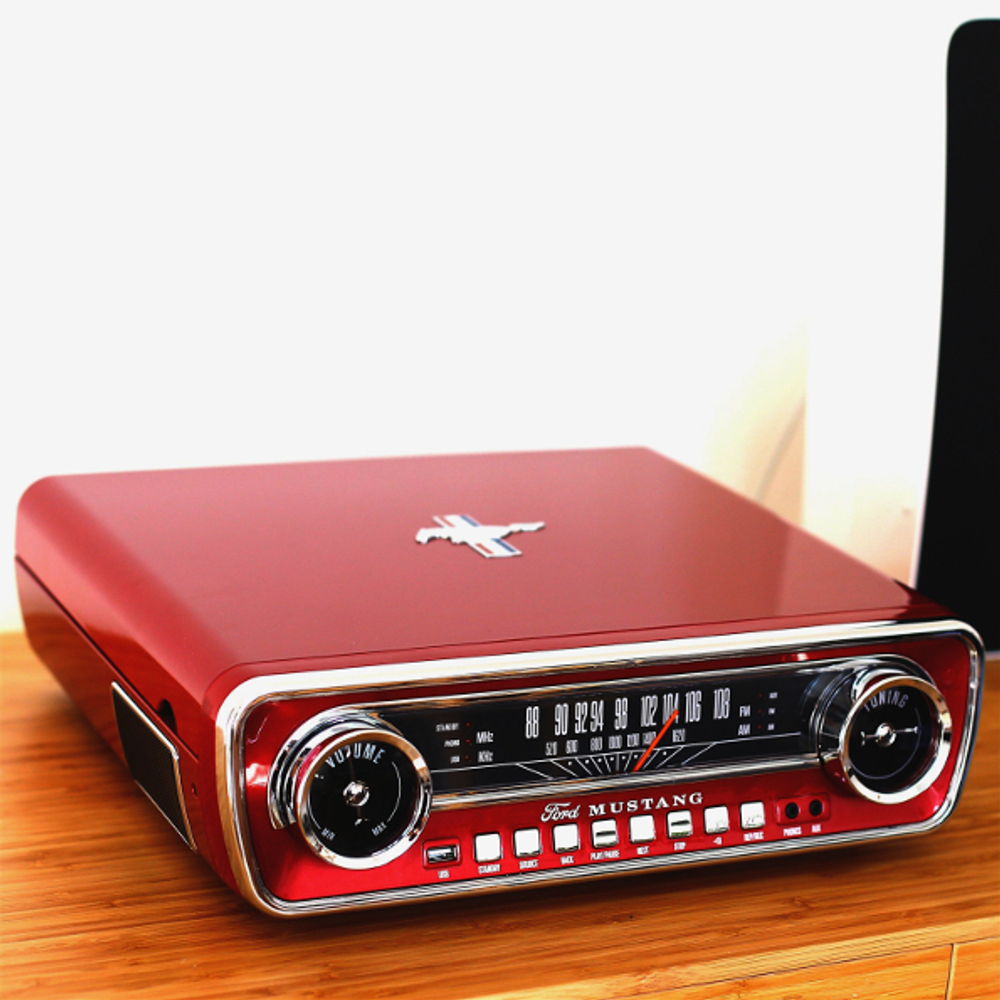 Проигрыватель Винила ION Audio Mustang LP Bordo