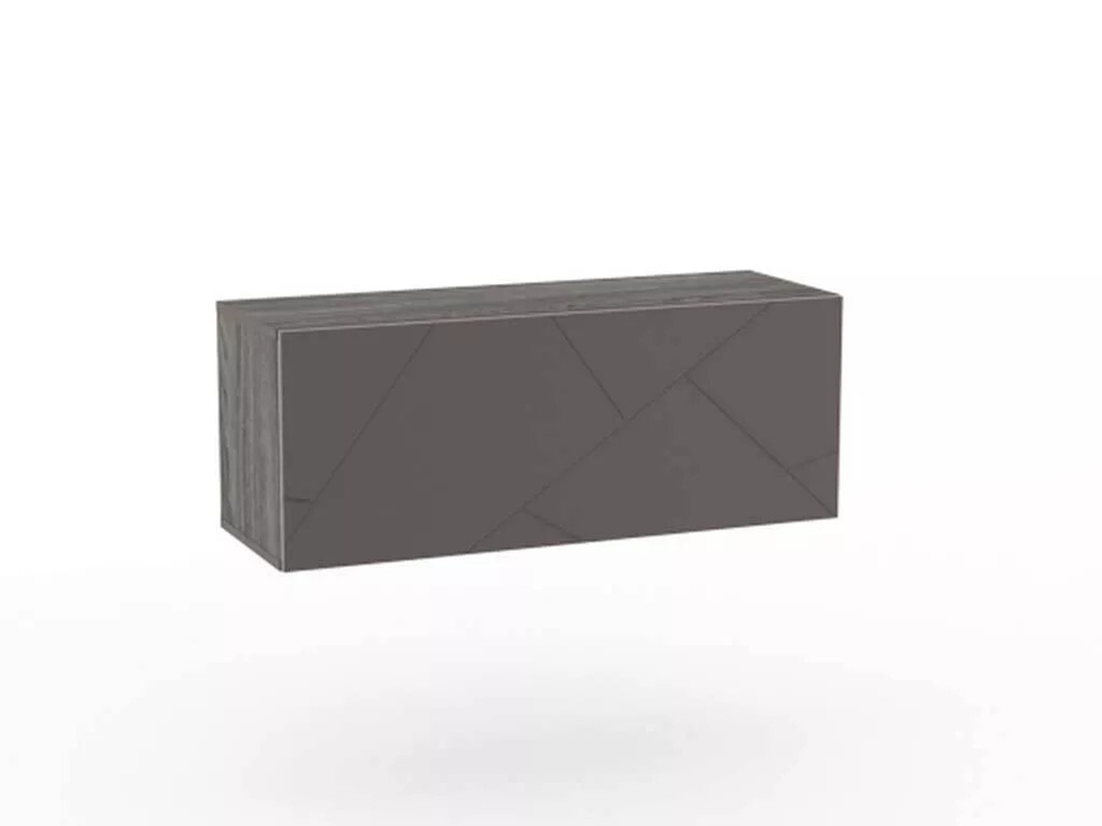 НМ 014.21-01 Шкаф навесной Summit / ясень анкор тёмный / графит софт (открывание вверх)