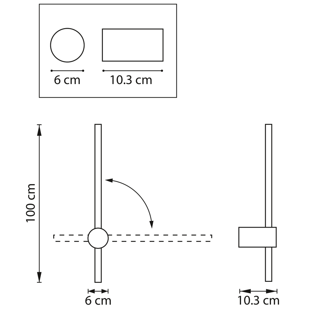 748633 Бра TUBO LED 24W 2000LM 80G ЗОЛОТО 3000K