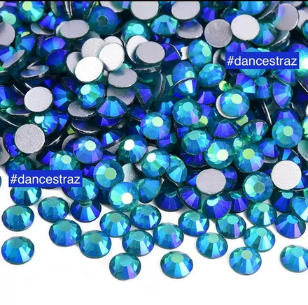 Стразы клеевые, Blue zircon AB, P56, SS20, 1440, (F2)