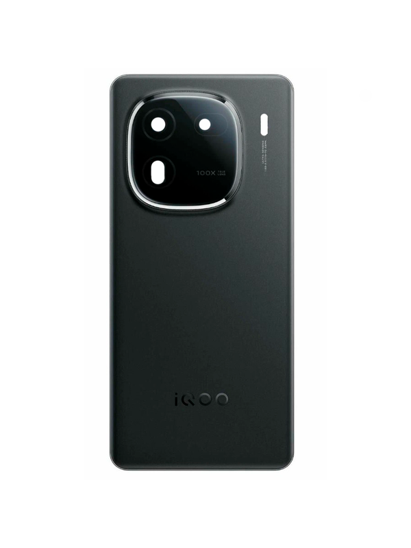 Задняя крышка для Iqoo 12 Pro черная (Black) со стеклом камеры