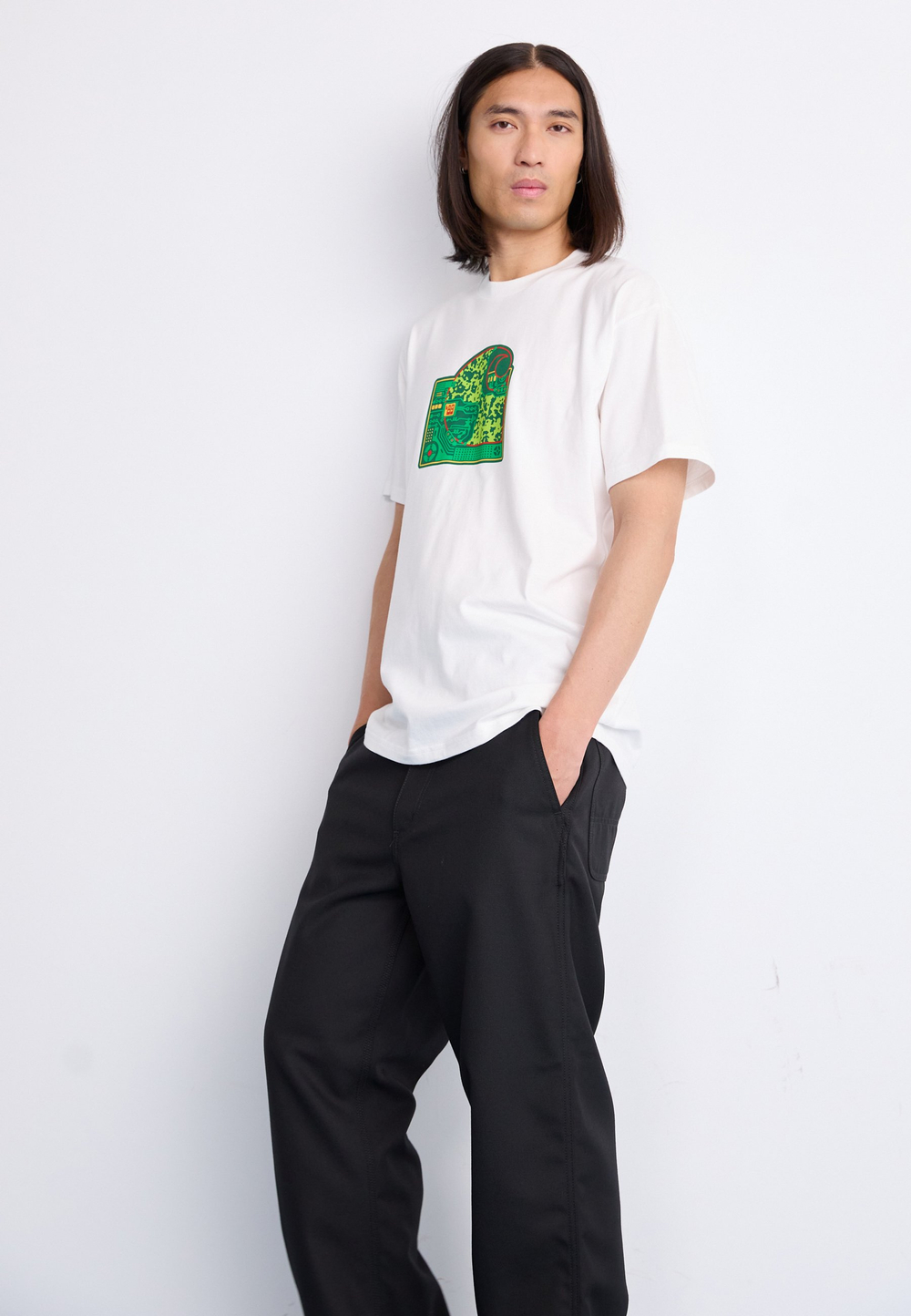 Carhartt WIP RAY - Тканевые брюки - Чёрный