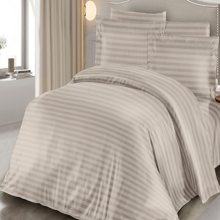 Комплект постельного белья "РУ. ИВТЕКС" дизайн: S-018, поплин Страйп, 100% хлопок.