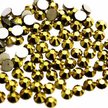 Стразы золото SS3, 50шт/пакет